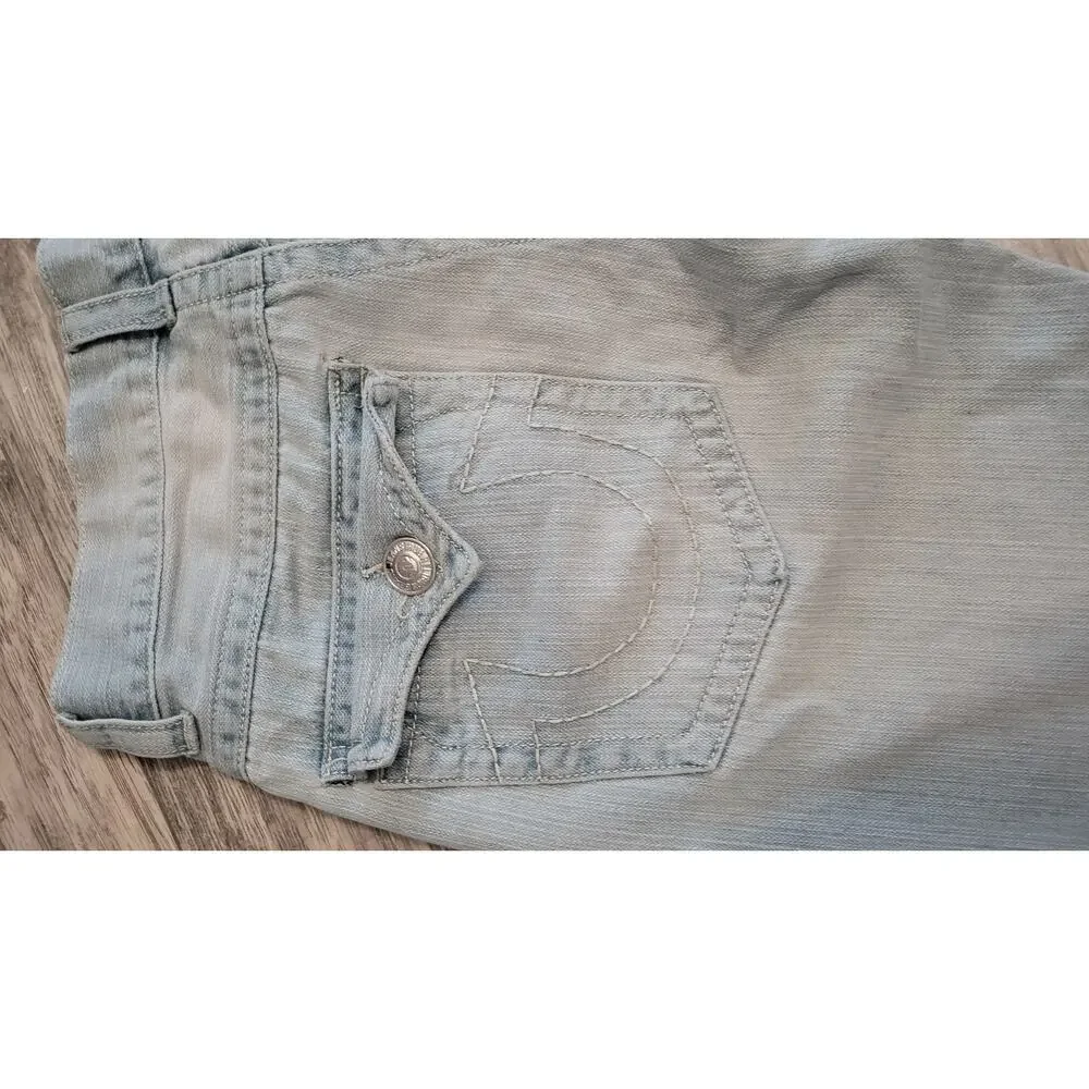 True Religion Billy Super T Light Wash Jeans Men's 34 USA Y2K 33x29